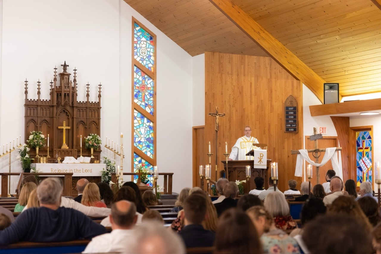 Hymn boards on Easter