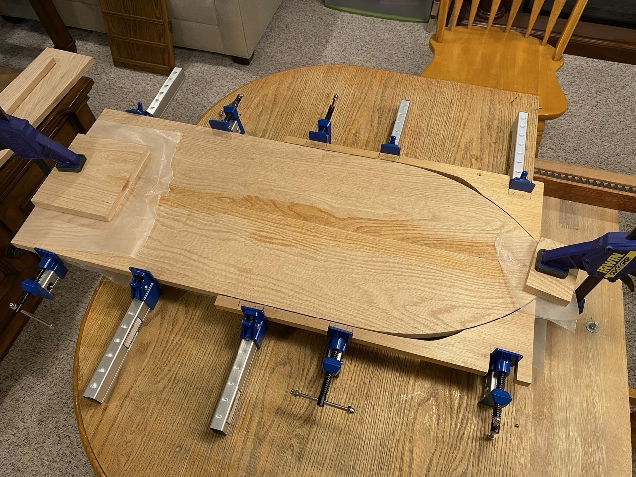 First board glue-up